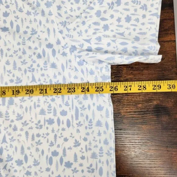 New Greyson Mens Golf Polo Magical Ferns Arctic White/Blue Floral Size XL NWT - Picture 8 of 9